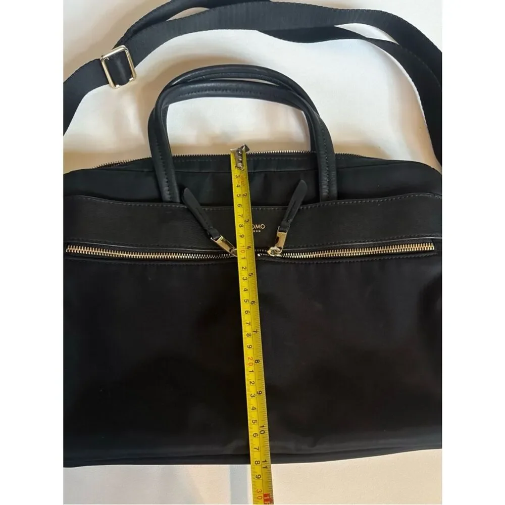 Knomo Womens Hanover 14 inch Laptop Briefcase Shoulder Work Bag in Black